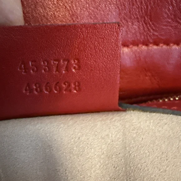 Gucci Guccissima Signature Apollo Red Leather Logo Bag Monogram Leather New - Picture 11 of 12